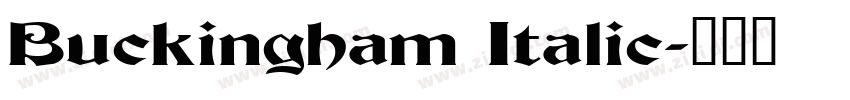 Buckingham Italic字体转换